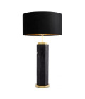 Newman Bordslampa Svart Marmor/Svart Skärm 75cm