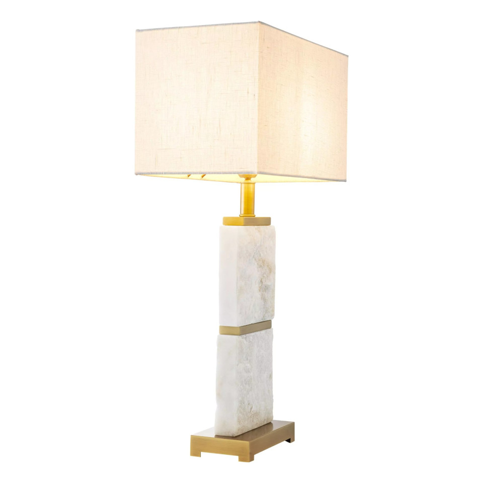 Newton Table Lamp Brass/Marble 70.5cm