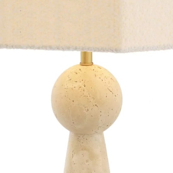 Novak Bordslampa Travertin/Bouclé 78,5 cm