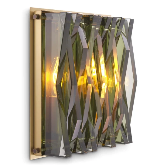Nuvola Vägglampa Mässing/Glas 21 cm