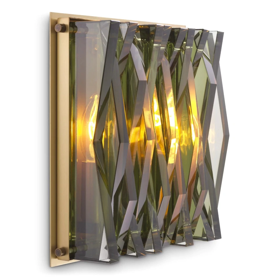 Nuvola Vägglampa Mässing/Glas 21 cm