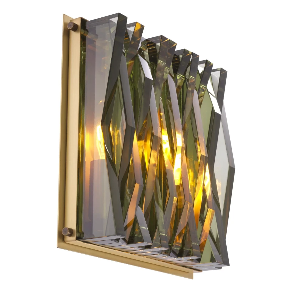 Nuvola Vägglampa Mässing/Glas 21 cm