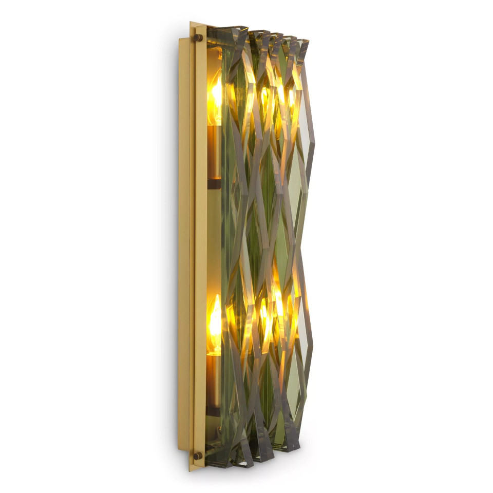 Nuvola Vägglampa Mässing/Glas 50 cm