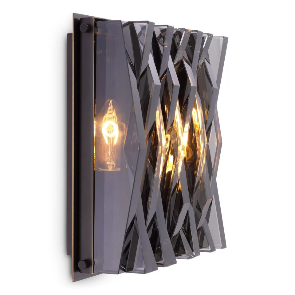 Nuvola Wall Lamp Bronze/Glass 24cm