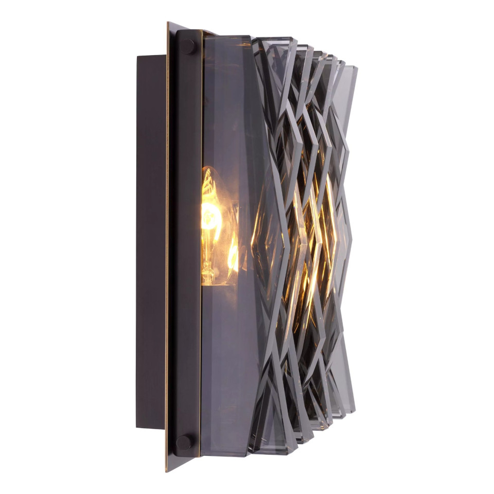 Nuvola Wall Lamp Bronze/Glass 24cm