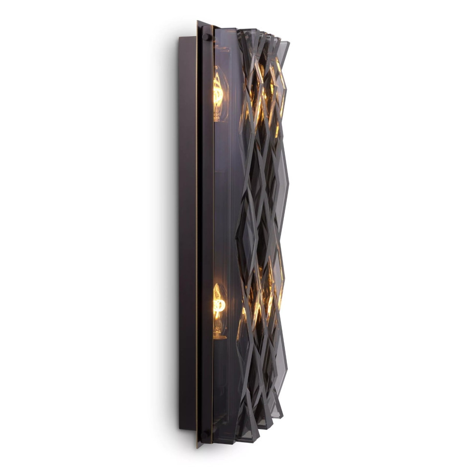 Nuvola Vägglampa Brons/Glas 50 cm
