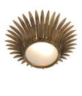 Nuvole Flush Ceiling Light Brass/Glass 43cm