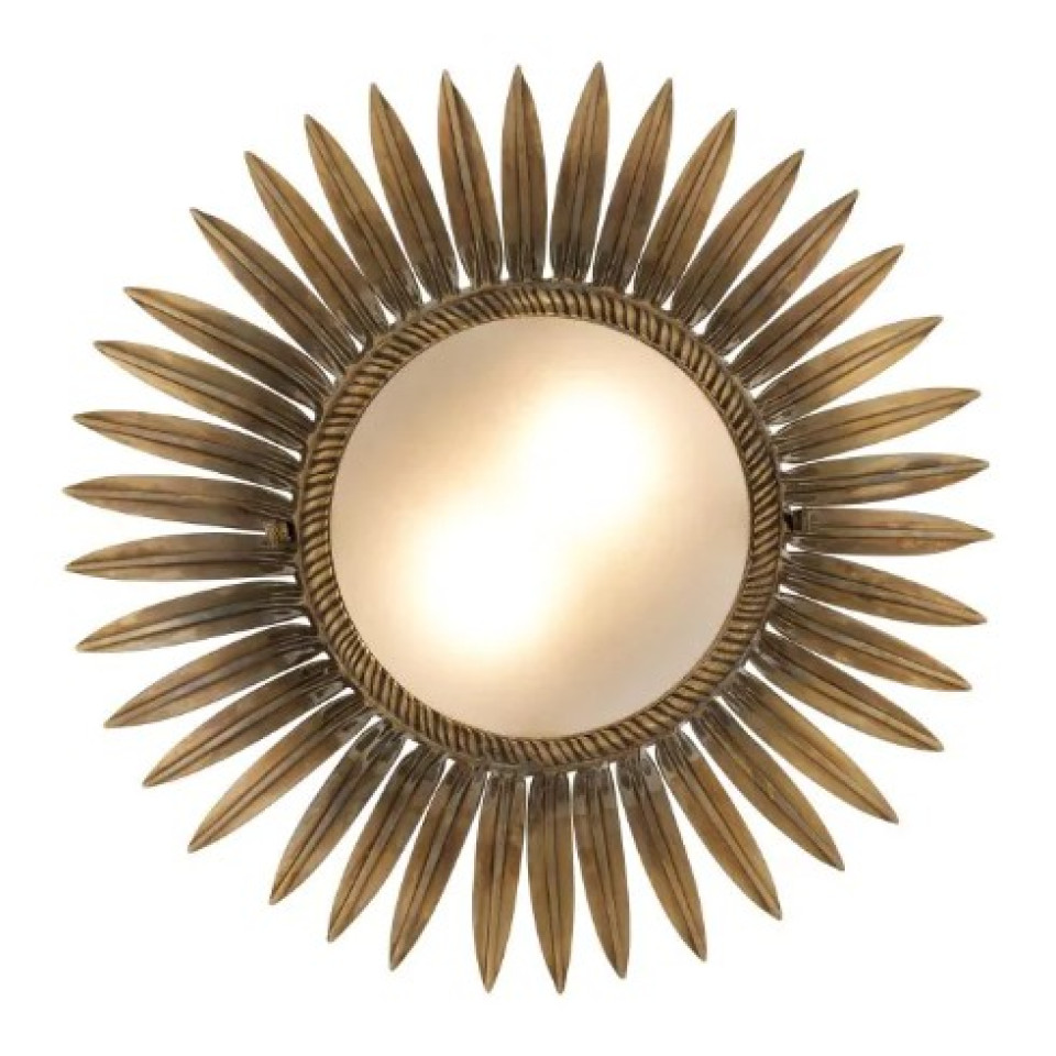 Nuvole Flush Ceiling Light Brass/Glass 43cm