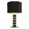 Hexagon Table Lamp Black/Brass 76cm Hexagon Table Lamp Black/Brass 76cm