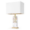 King bordslampa vit/mässing 79,5 cm King bordslampa vit/mässing 79,5 cm