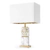 King bordslampa vit/mässing 79,5 cm