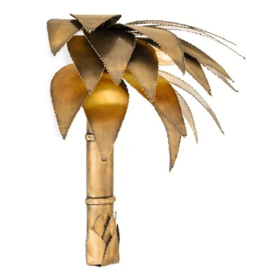 Palm Court Wall Lamp Brass 43cm