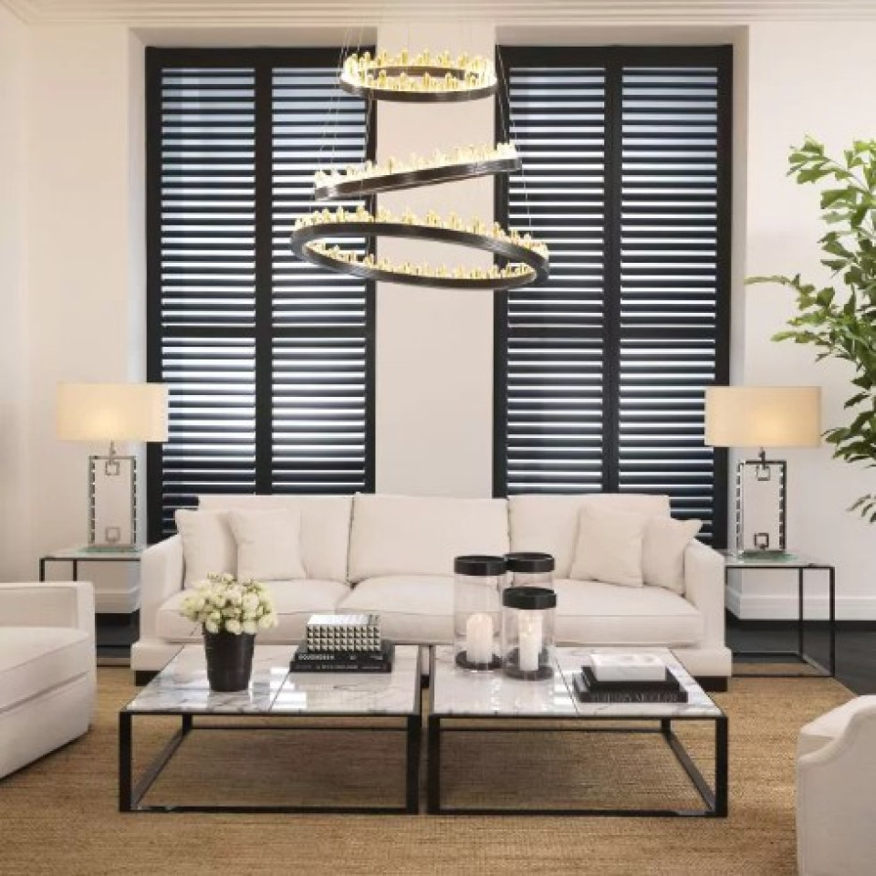 Randall Chandelier Bronze/Glass 100cm