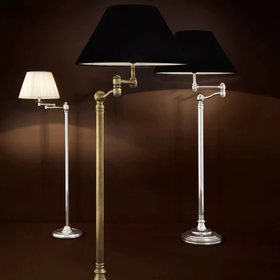Regis Floor Lamp Brass 148cm