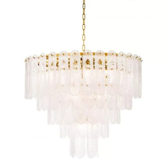 Riveria Chandelier Gold/Glass 85cm