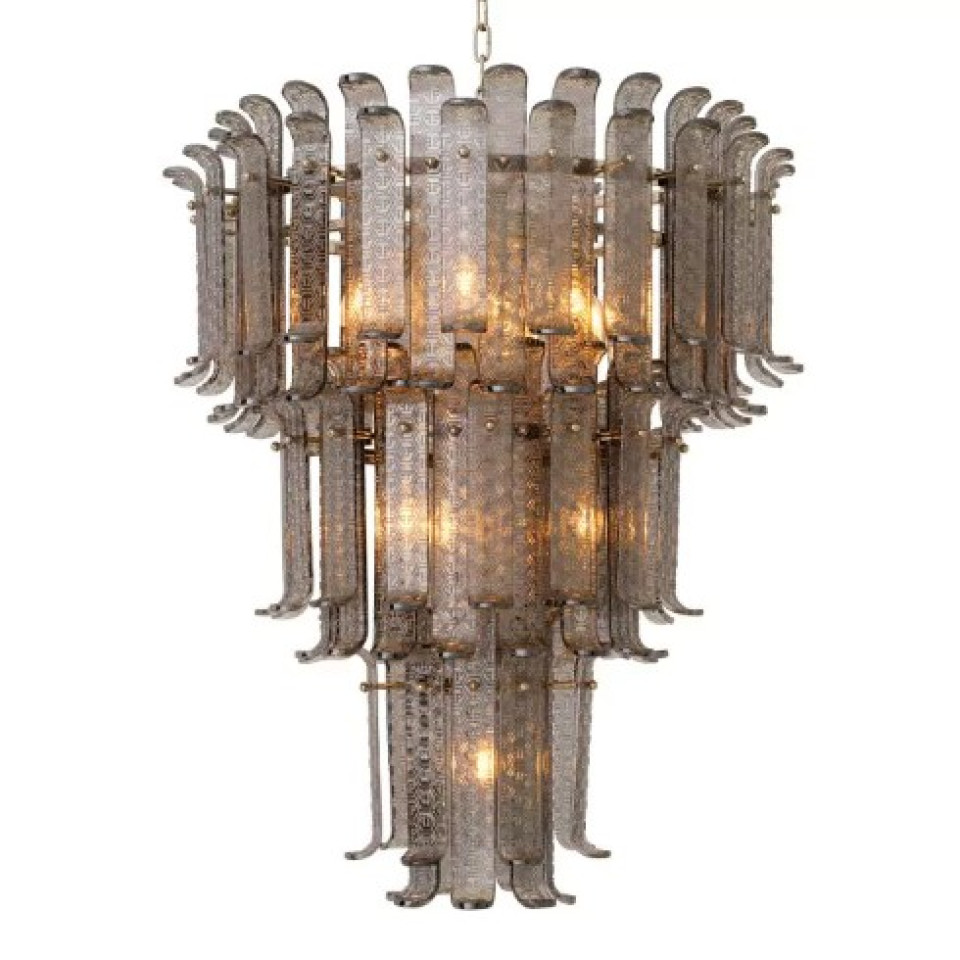 Rodeo Drive L Chandelier Nickel/Glass 77cm