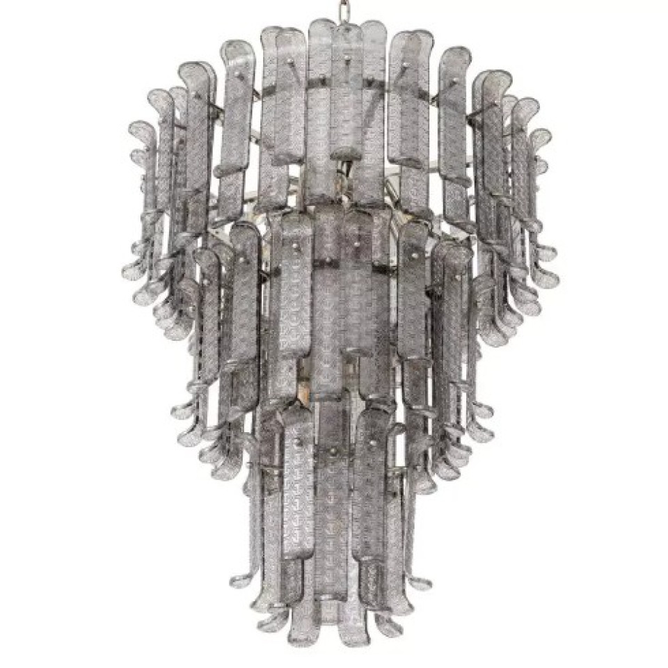 Rodeo Drive L Chandelier Nickel/Glass 77cm