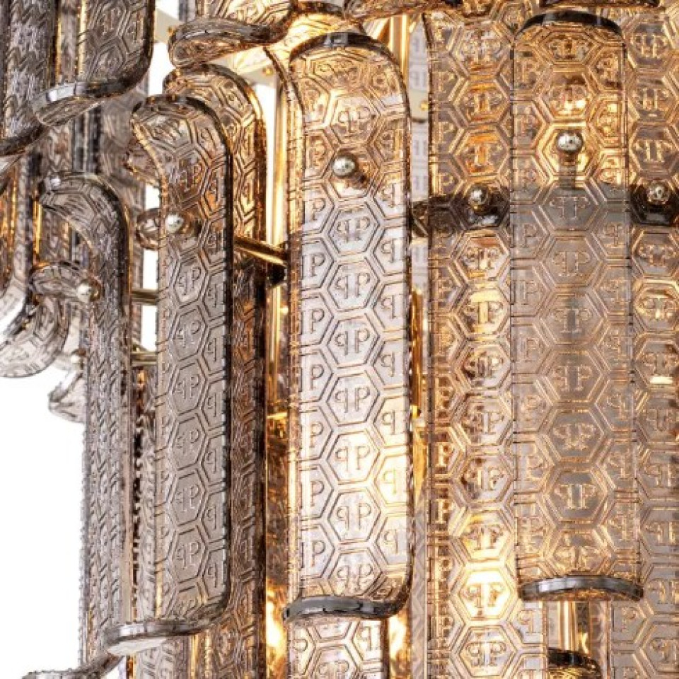 Rodeo Drive L Chandelier Nickel/Glass 77cm