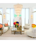Rodeo Drive XXL Chandelier Brass/Glass 116cm