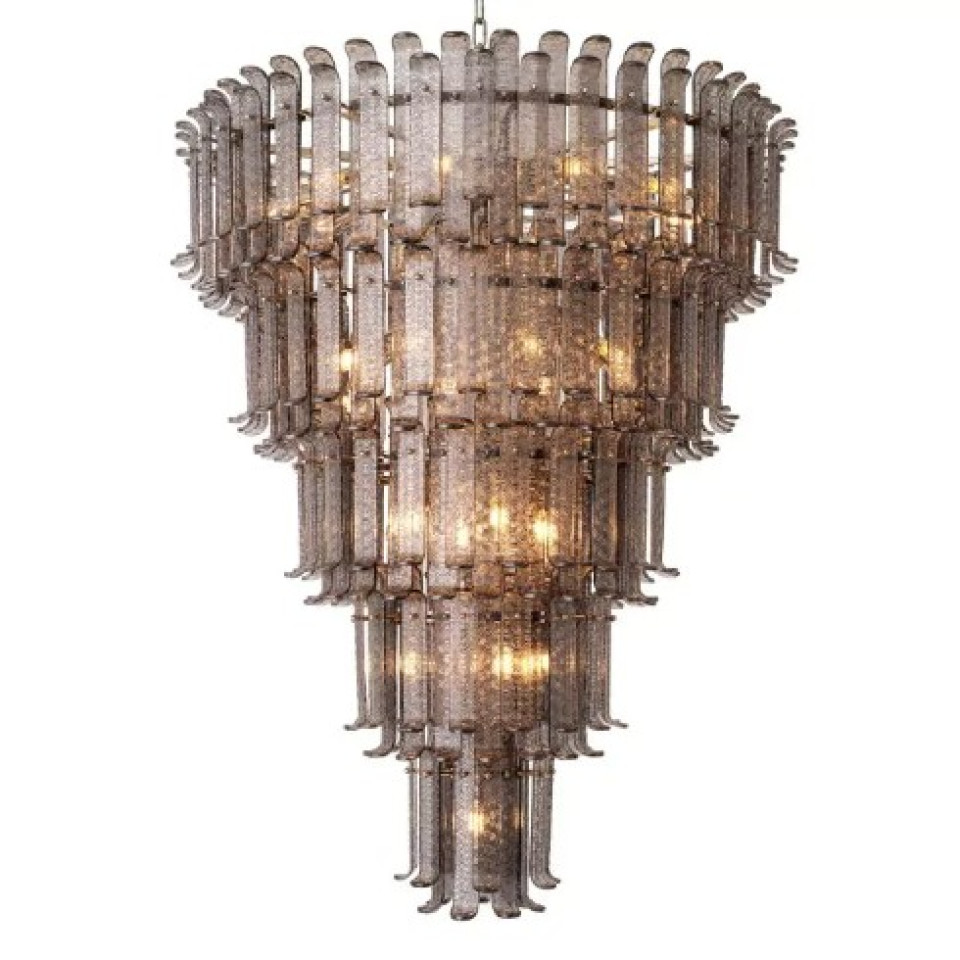 Rodeo Drive XXL Chandelier Nickel/Glass 116cm