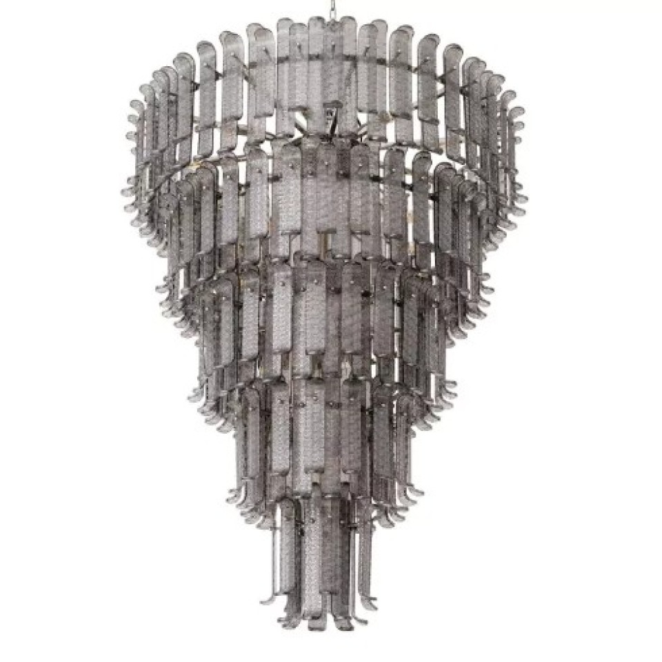 Rodeo Drive XXL Chandelier Nickel/Glass 116cm