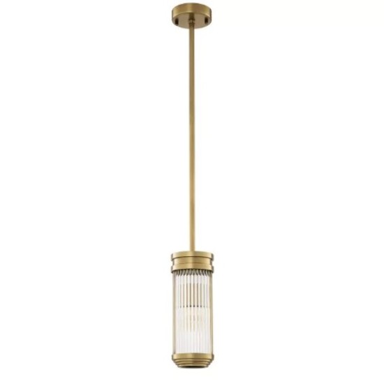 Rousseau S Taklampa Mässing/Glas 12 cm