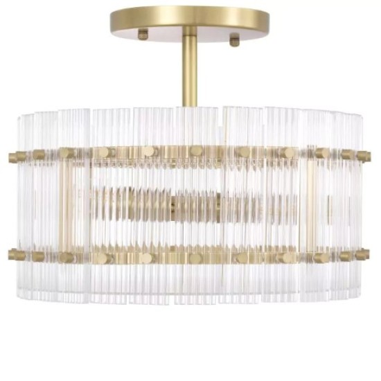 Ruby Rund Plafond Mässing/Glas 45 cm