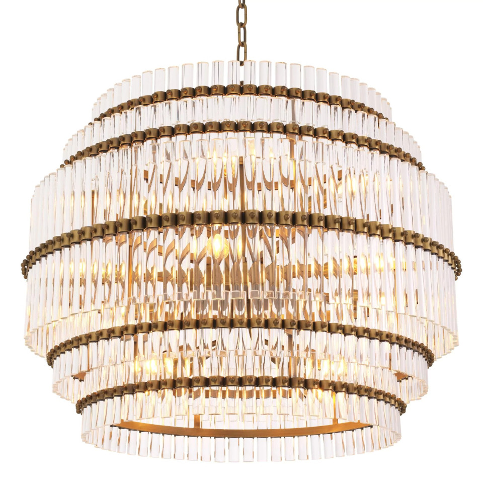 Scottsdale Chandelier Brass/Glass 75.5cm