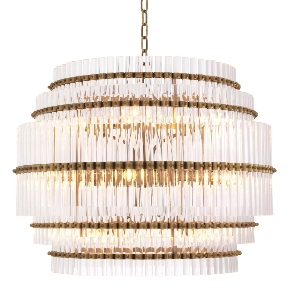 Scottsdale Chandelier Brass/Glass 75.5cm