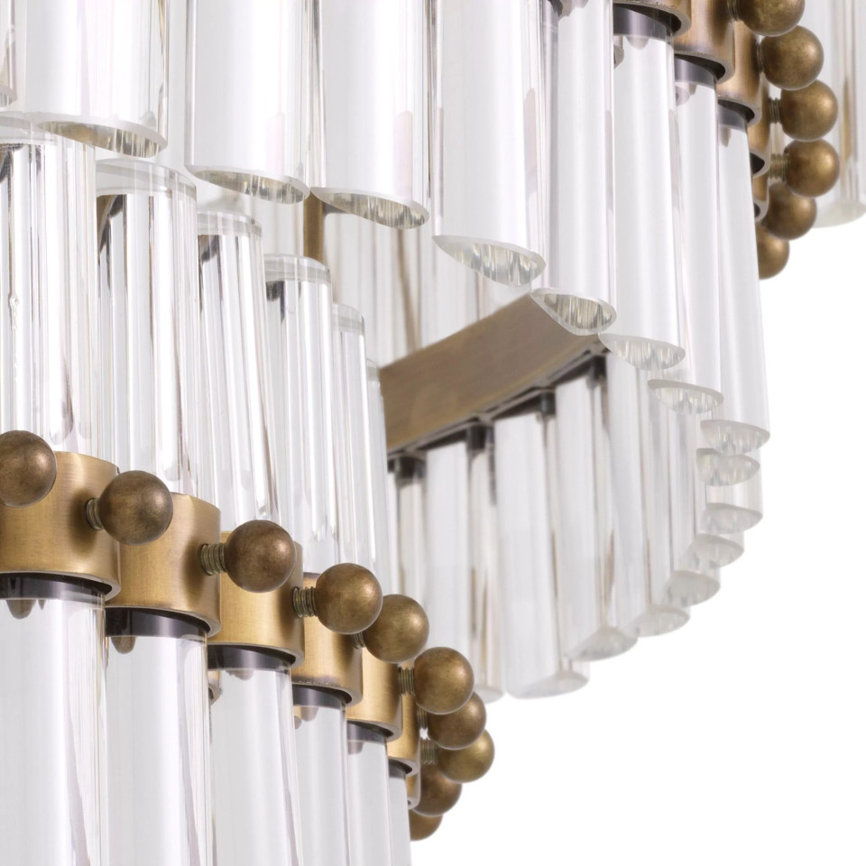 Scottsdale Chandelier Brass/Glass 75.5cm