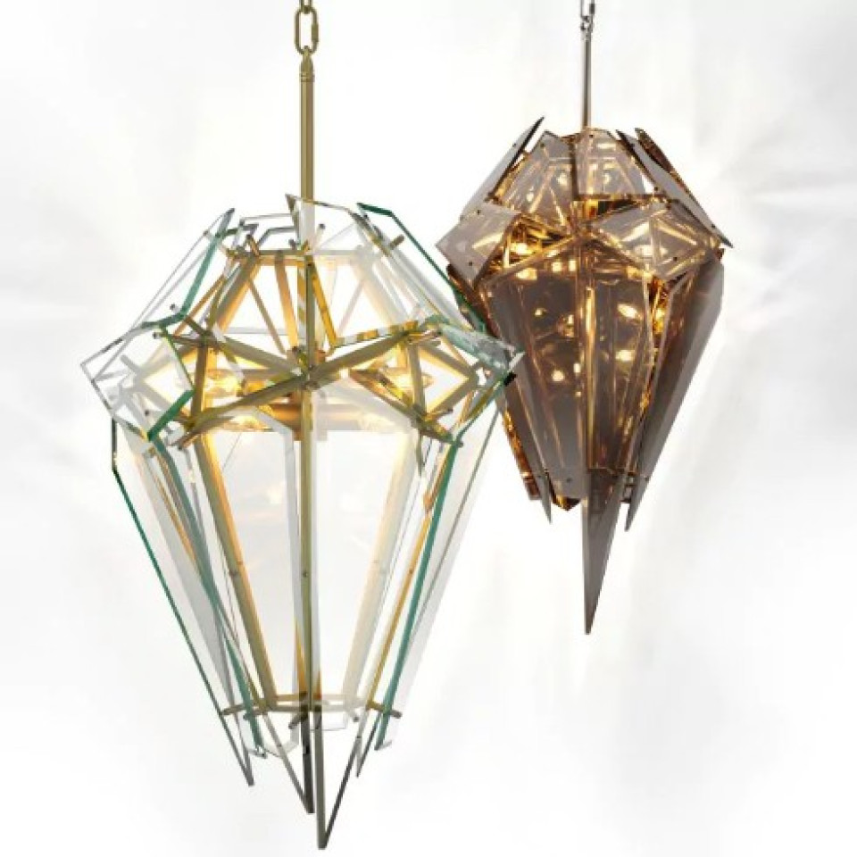 Shard Taklampa Glas/Nickel 47cm