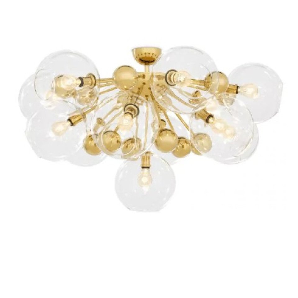 Soleil Plafond Guld/Glas 90cm