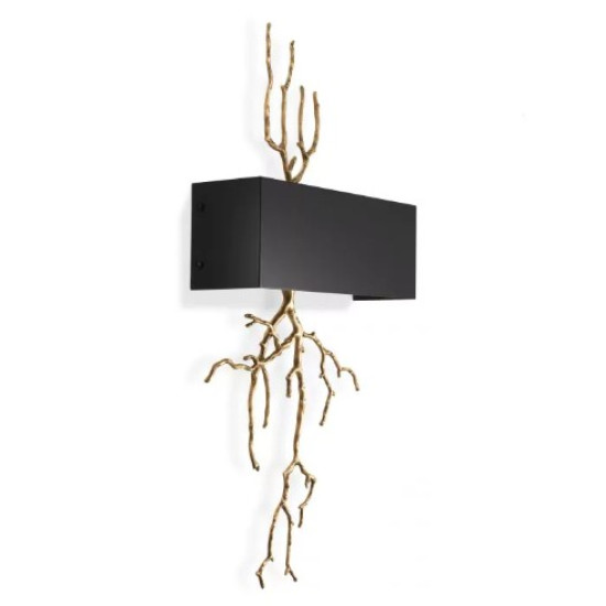 Sorento Wall Lamp Brass/Black 84cm