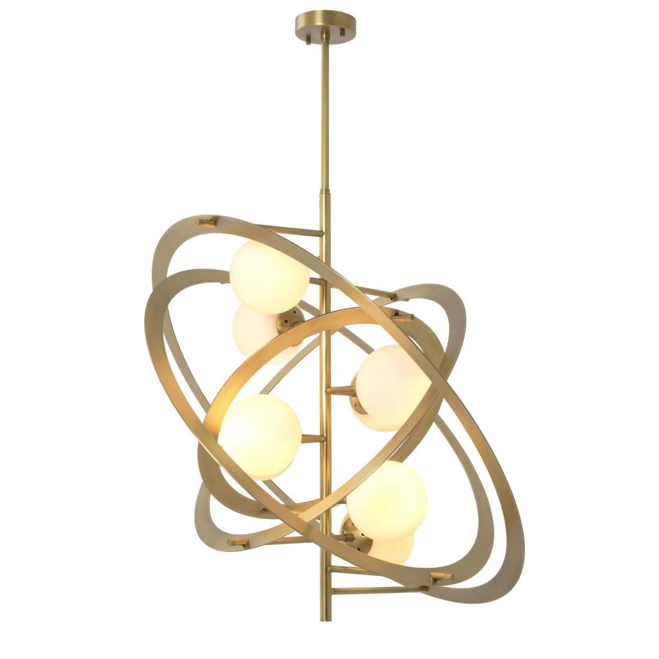 Space Chandelier Brass/Glass 92cm Eichholtz Space Chandelier Brass/Glass 92cm