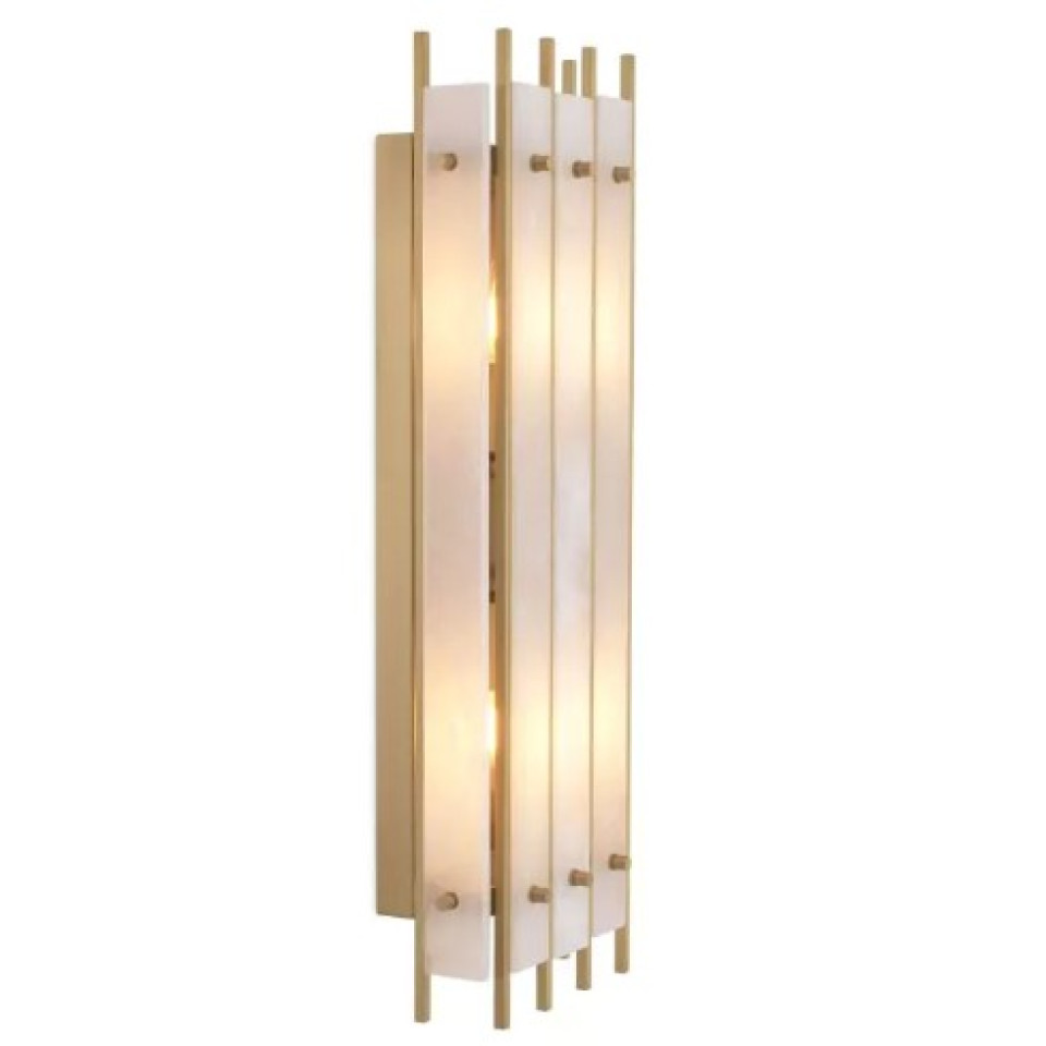 Sparks Vägglampa Mässing/Alabaster 65cm