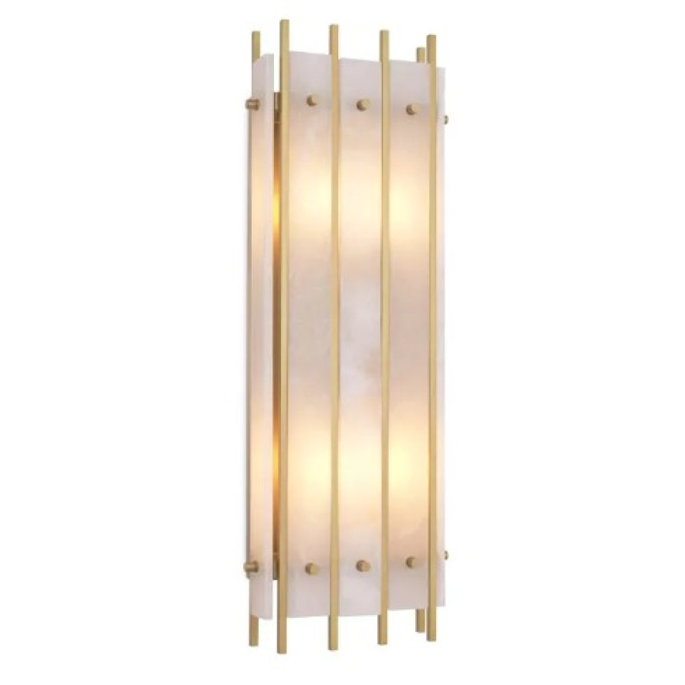 Sparks Vägglampa Mässing/Alabaster 65cm