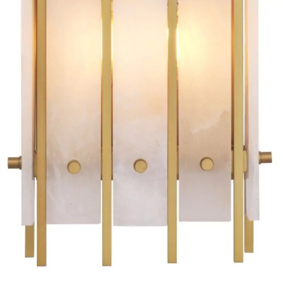 Sparks Vägglampa Mässing/Alabaster 65cm