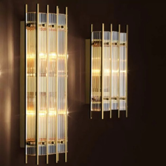 Sparks Vägglampa Guld/Glas 65 cm