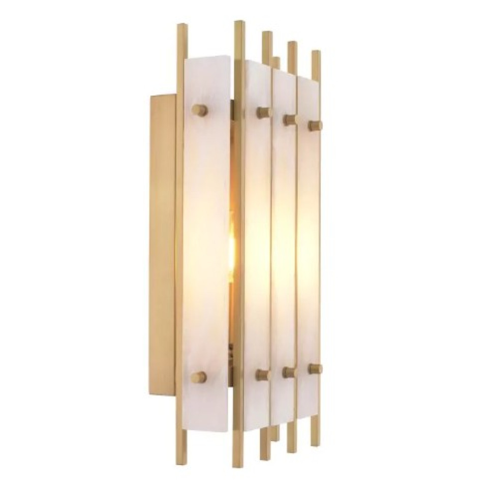 Sparks Wall Lamp S Brass/Alabaster 42cm