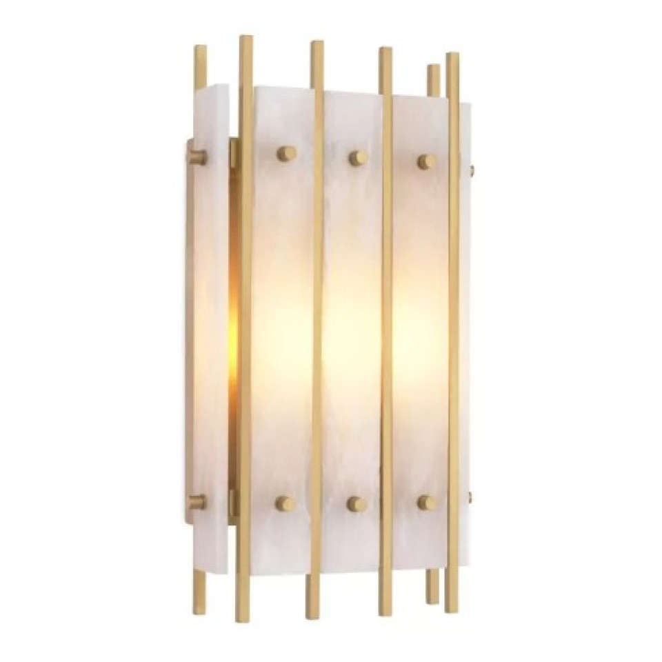 Sparks Wall Lamp S Brass/Alabaster 42cm