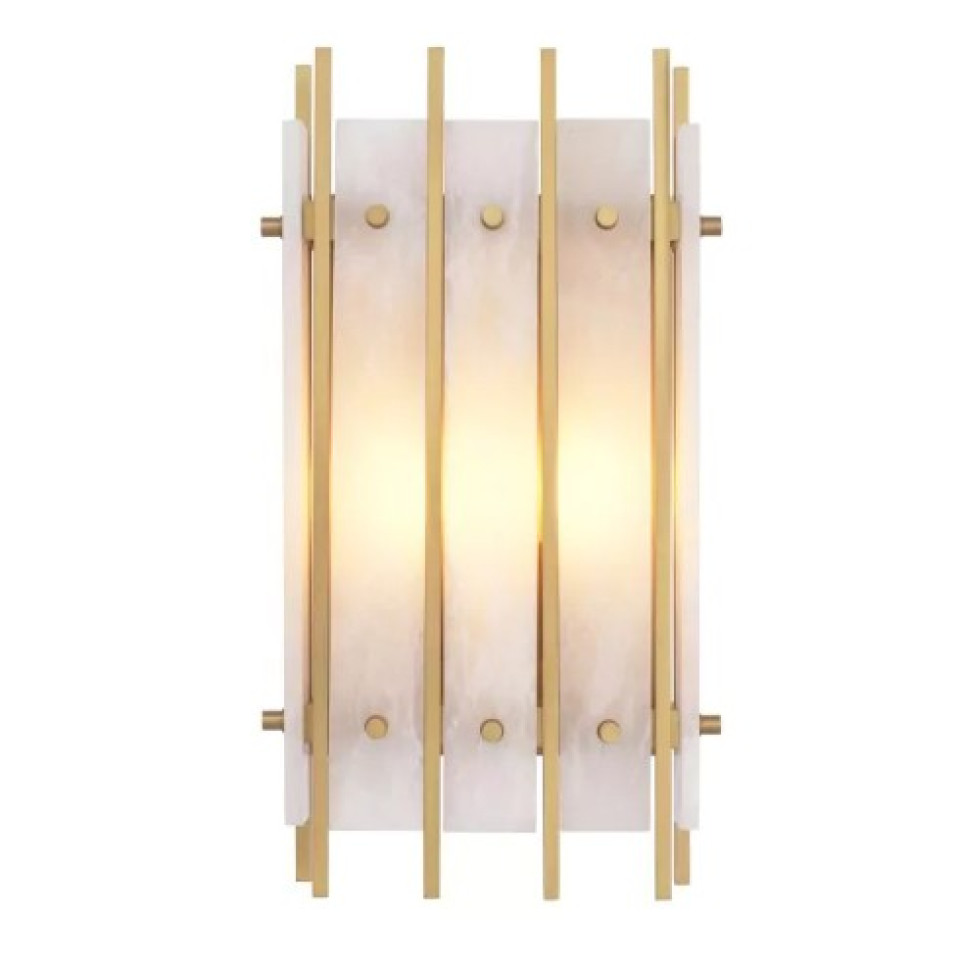 Sparks Wall Lamp S Brass/Alabaster 42cm