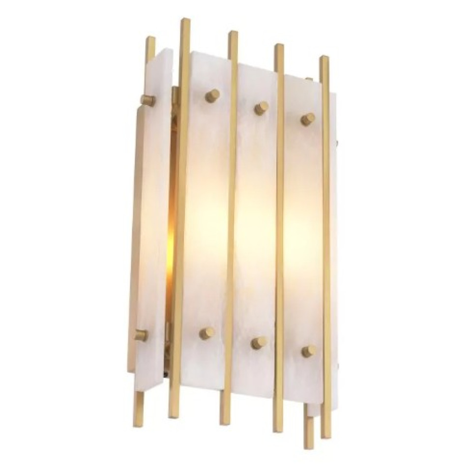 Sparks Wall Lamp S Brass/Alabaster 42cm