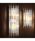 Sparks Vägglampa S Nickel/Klart glas 42 cm