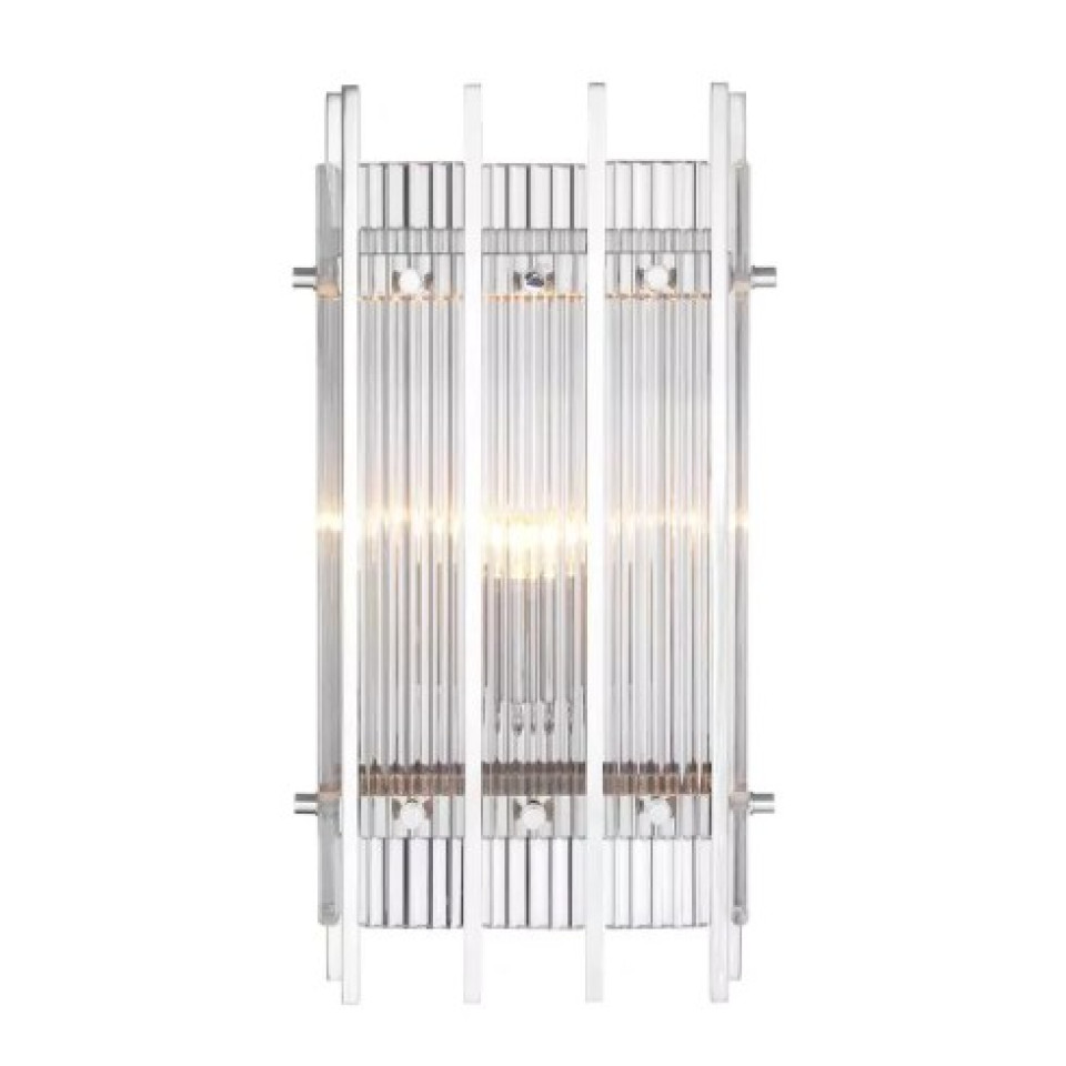 Sparks Vägglampa S Nickel/Klart glas 42 cm