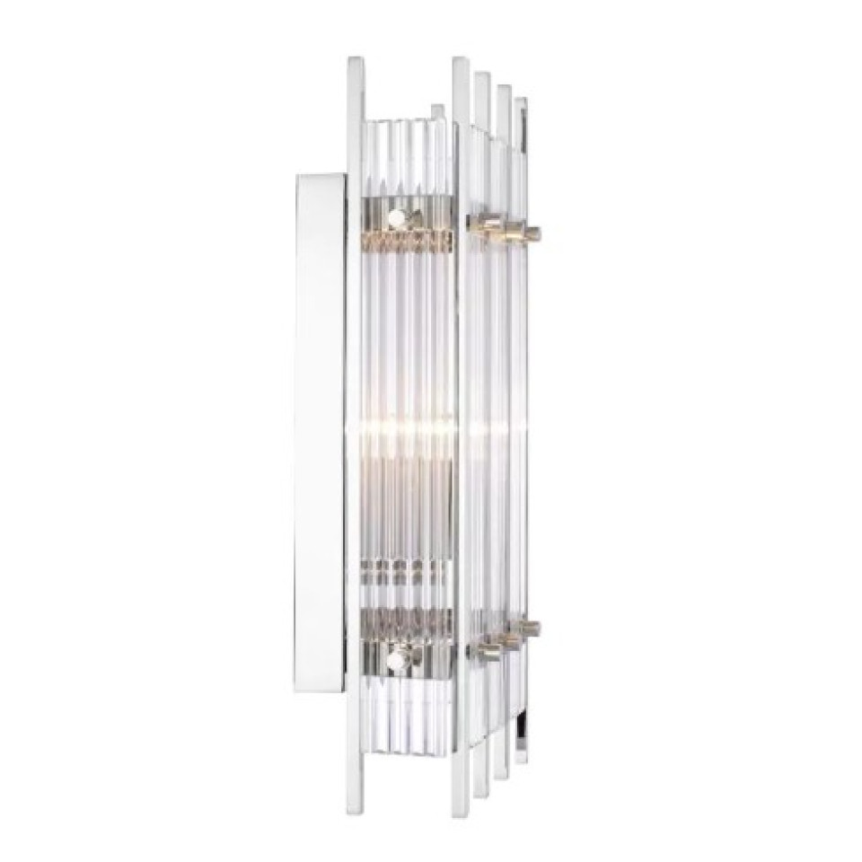 Sparks Vägglampa S Nickel/Klart glas 42 cm