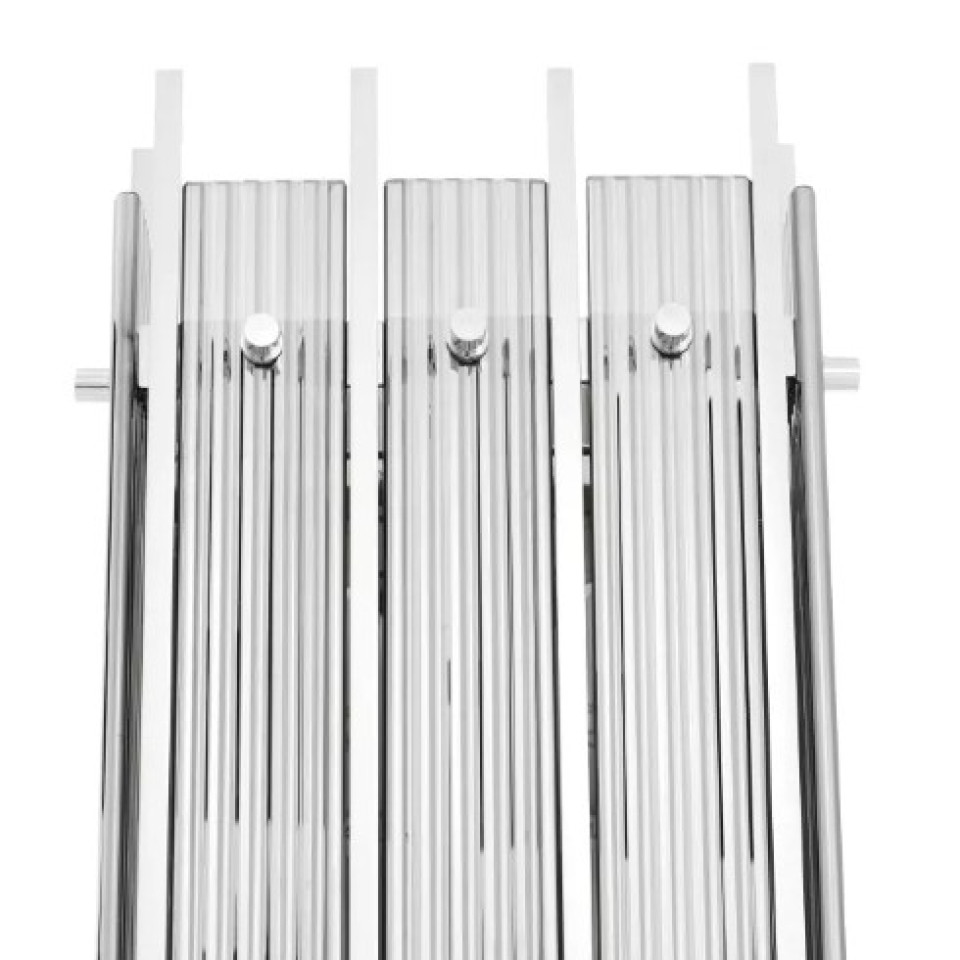 Sparks Vägglampa S Nickel/Rökglas 42cm