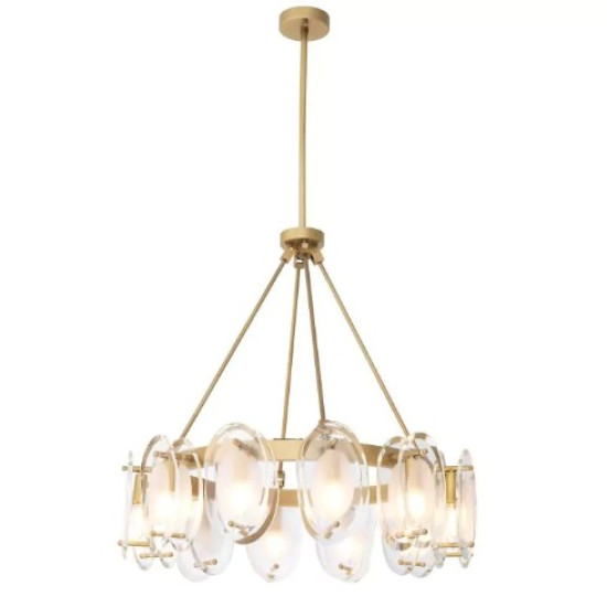 Sublime Chandelier Brass/Glass 75cm