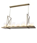 Summit Chandelier Brass/Glass 160cm