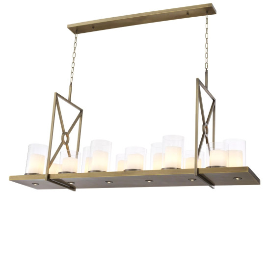 Summit Chandelier Brass/Glass 160cm