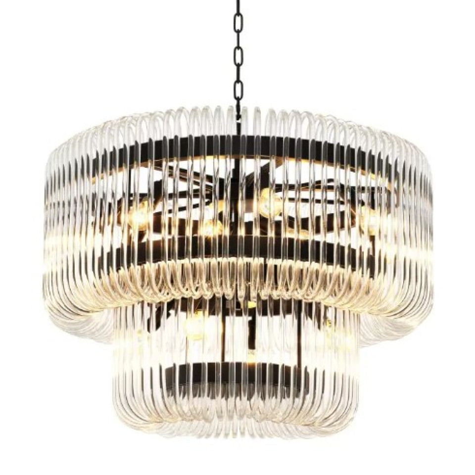 Sutton House Ljuskrona Brons/Glas 80cm